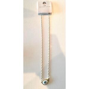 RUBI Gold Plated Blue Enamel Evil Eye Protection Pendant Necklace NWT